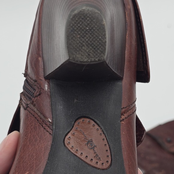 Born Crown Anika Women's Size 7 / 38 Brown Leather Ankle Boots Buckle Strap Side - Picture 15 of 16